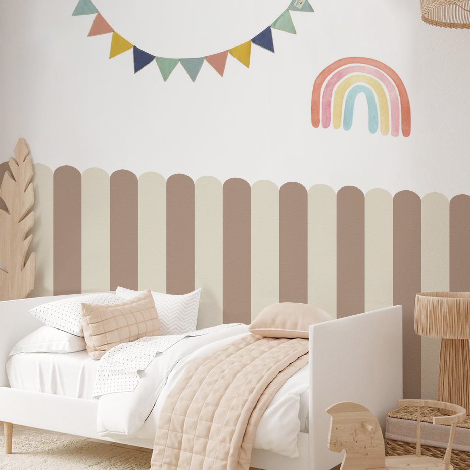Multicolor Vertical Striped Ar - Baby Nursery Stickers 评论和价格