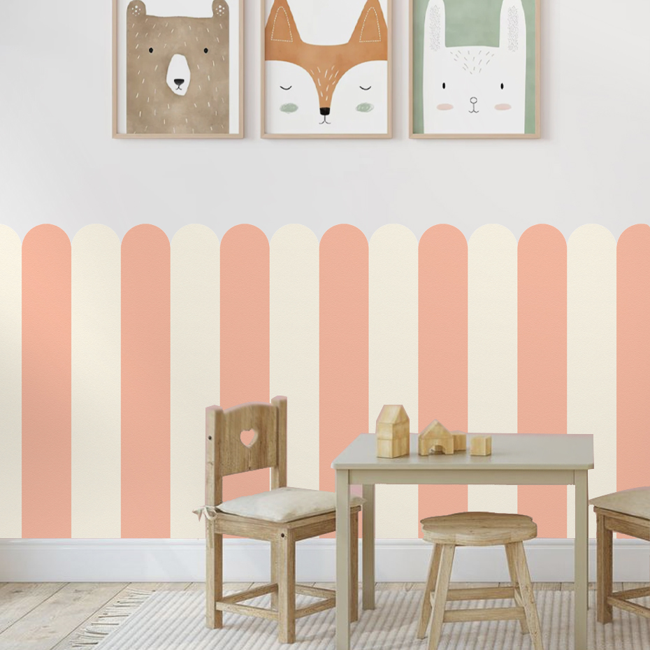 Multicolor Vertical Striped Ar - Baby Nursery Stickers 评论和价格