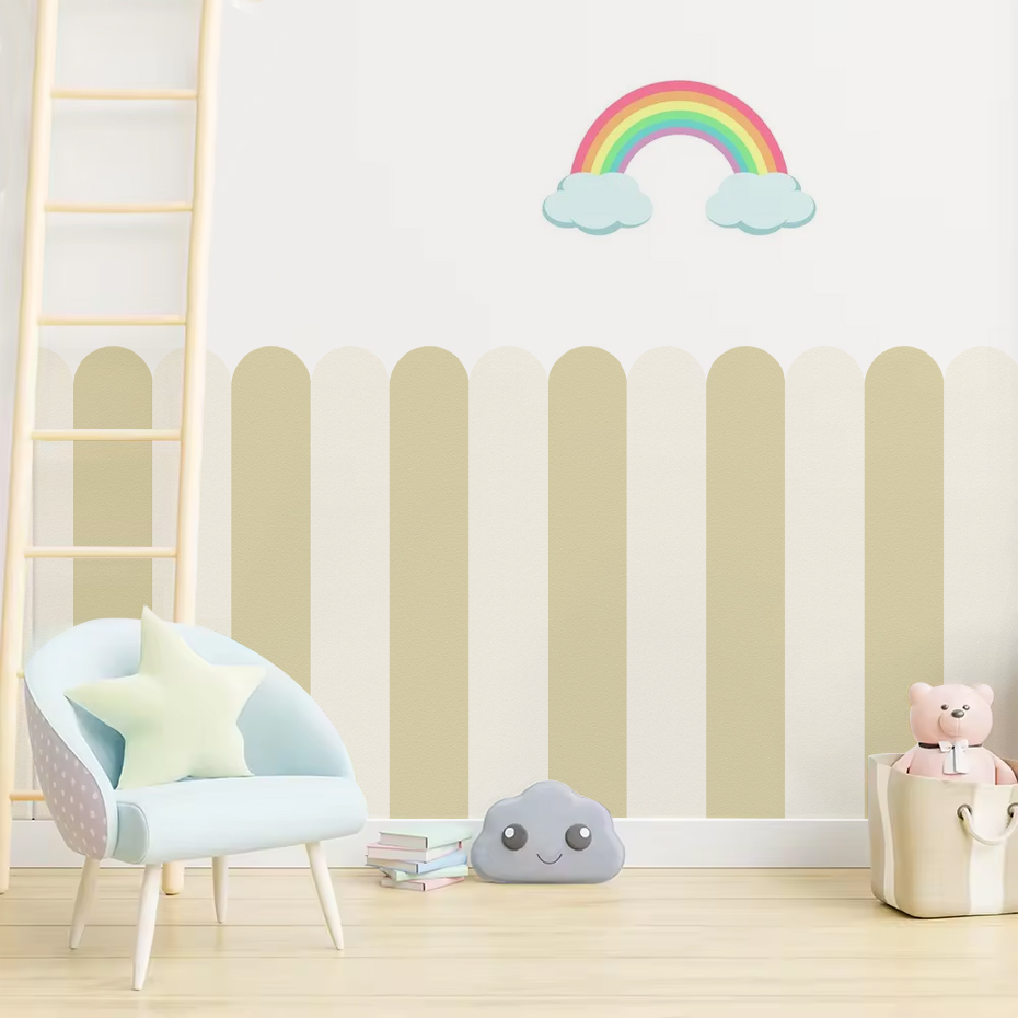 Multicolor Vertical Striped Ar - Baby Nursery Stickers 评论和价格