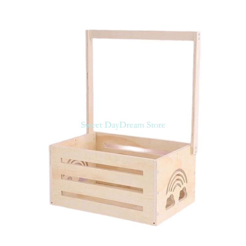 Y88C Wooden Baby Showers Gift  - Baby Nursery Basket 评论和价格