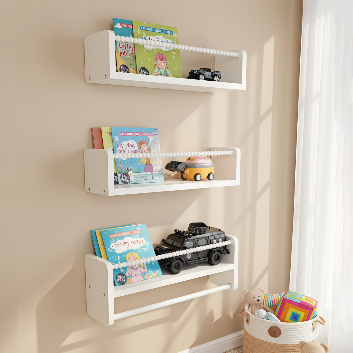 Wood Nursery Book Shelves, 15. - Baby Nursery Books 评论和价格