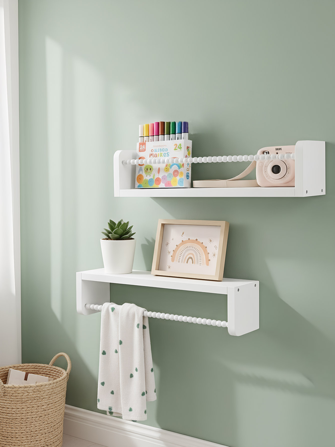 Wood Nursery Book Shelves, 15. - Baby Nursery Books 评论和价格
