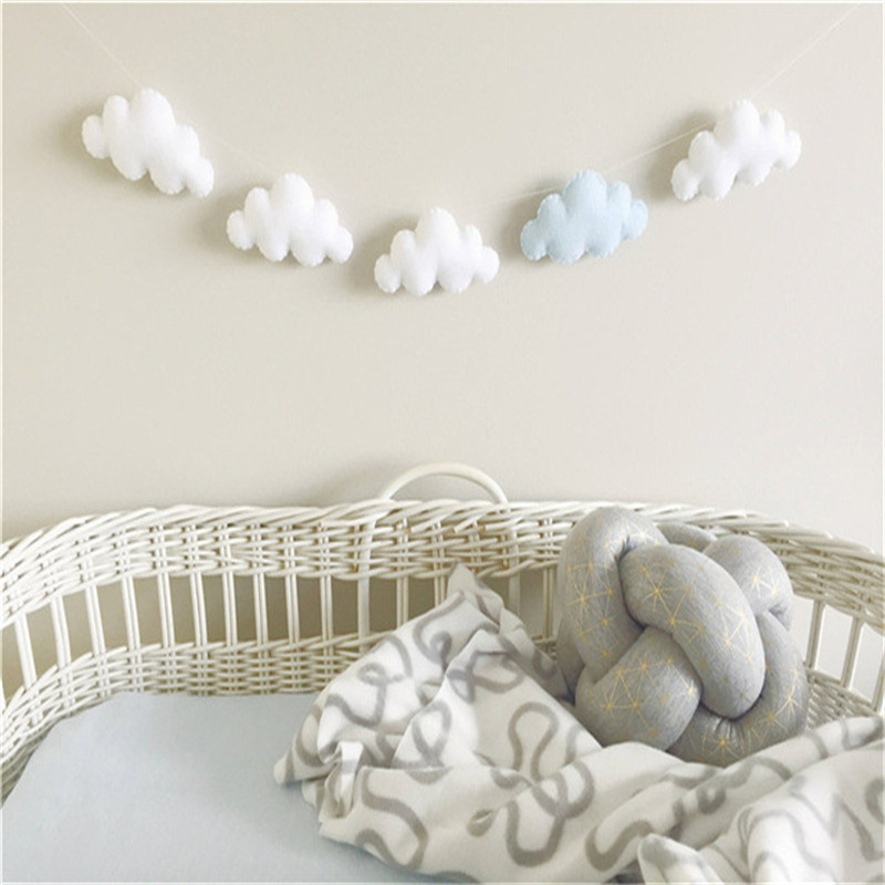 Nordic Felt Cloud Garlands Str - Baby Nursery Ornaments 评论和价格